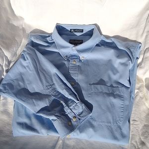 👍 John Ashford XL Blue Dress Shirt